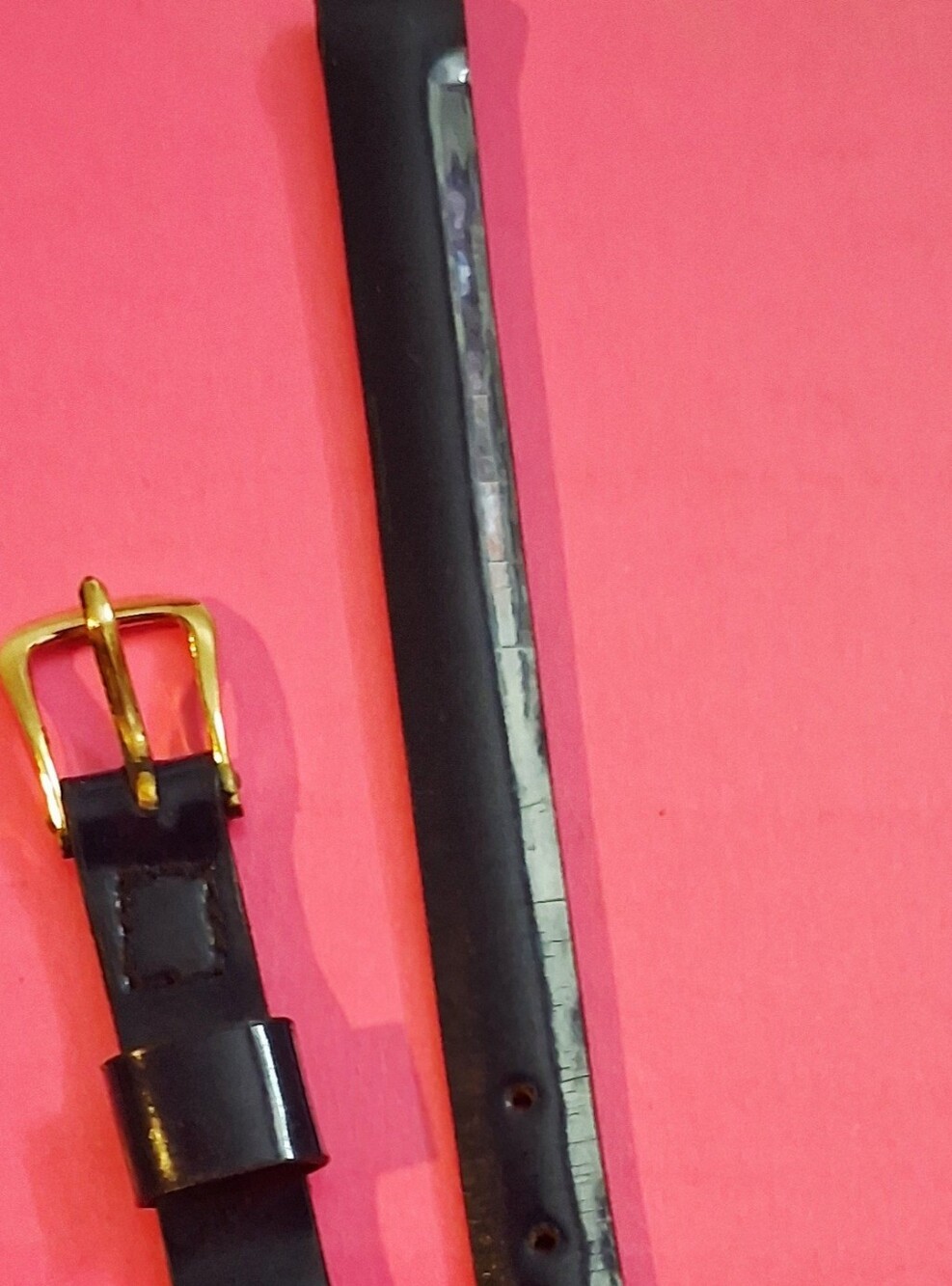 OMEGA GENUINE SLIM PADLEATHER NAVY BLUE WATCH BAND 1/4 NEW WITHOUT TAGS